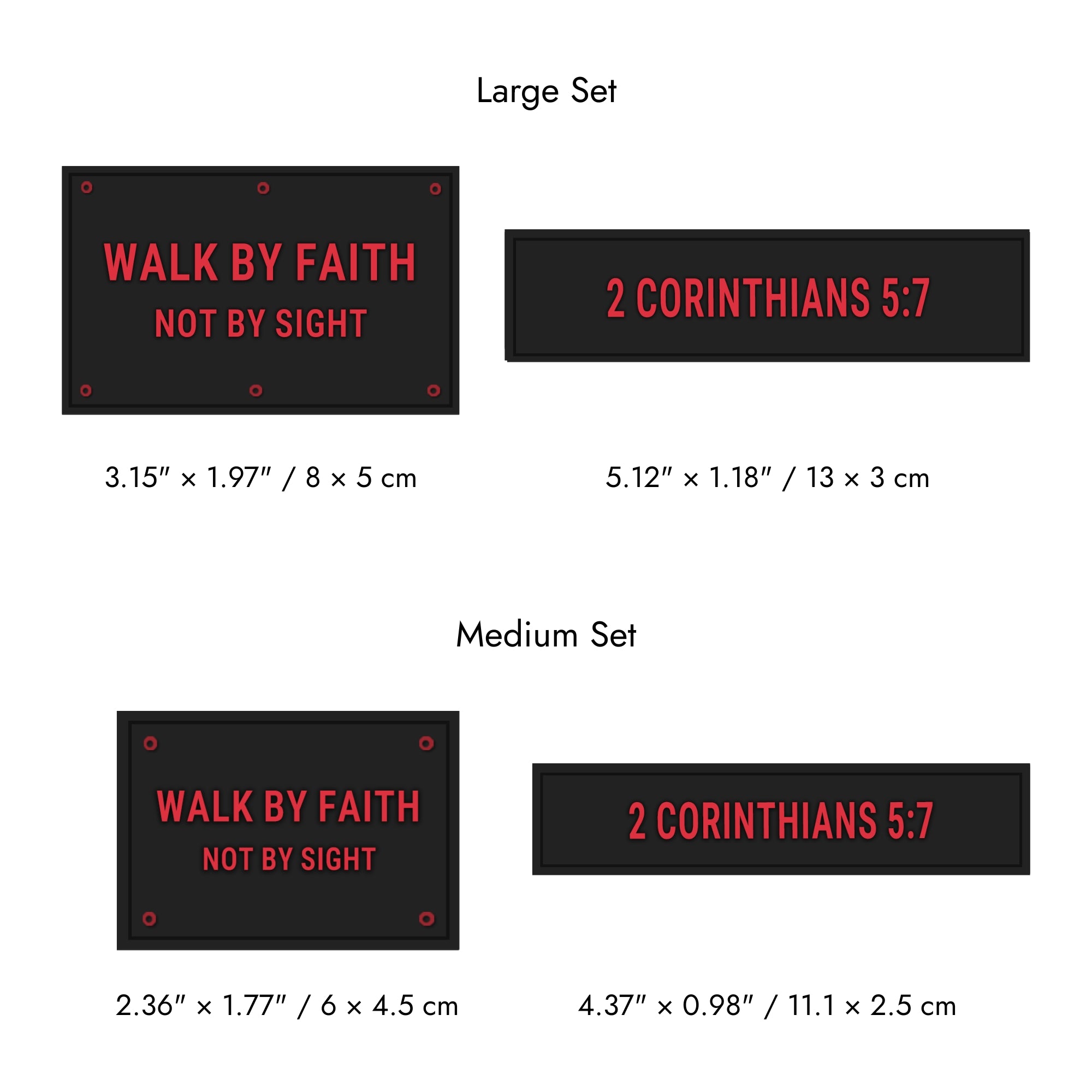 Faith-Inspired Statement Velcro Patch– Random Sets