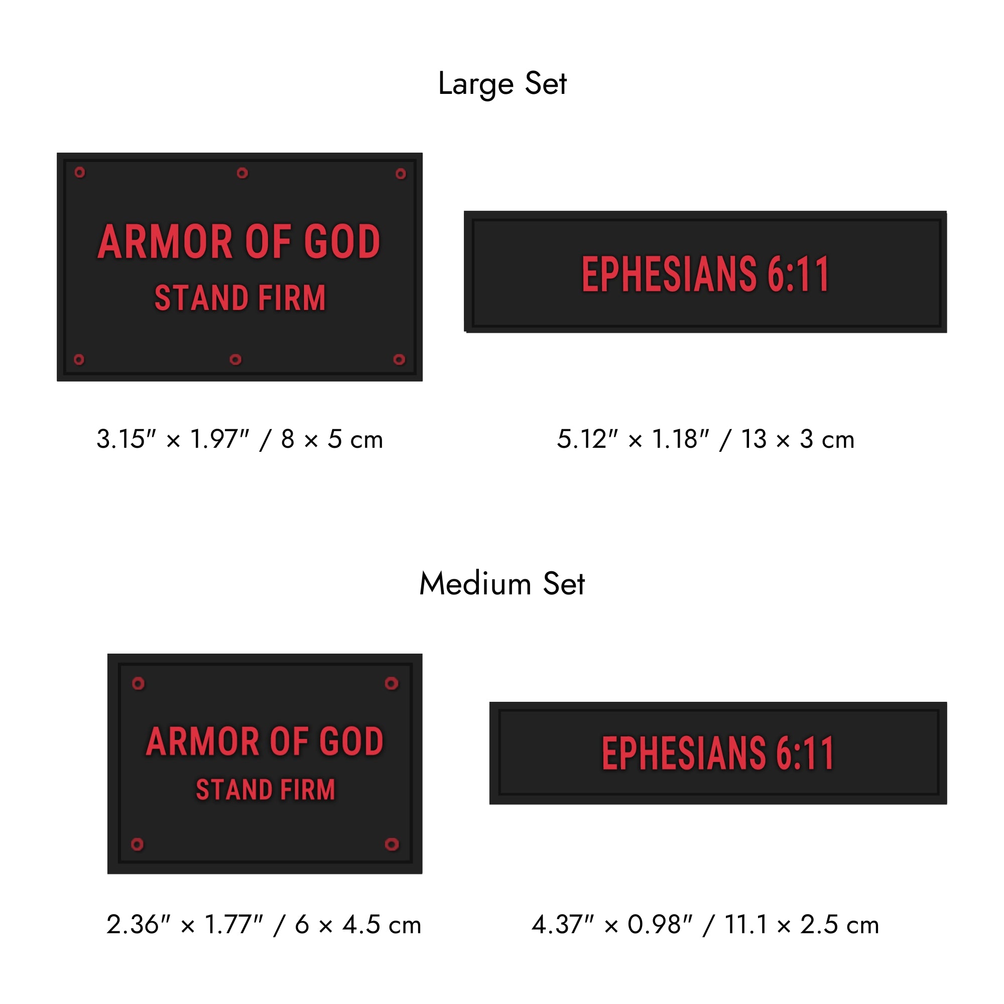 Faith-Inspired Statement Velcro Patch– Random Sets