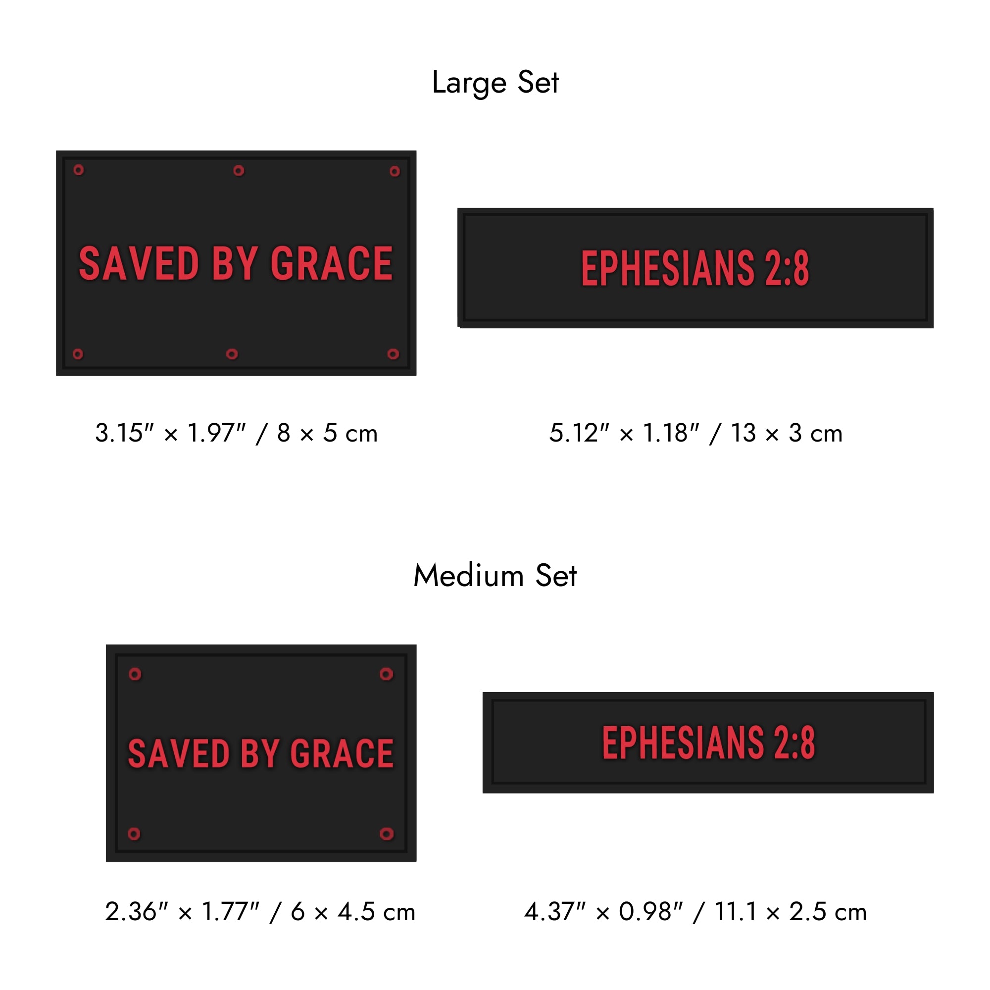 Faith-Inspired Statement Velcro Patch– Random Sets
