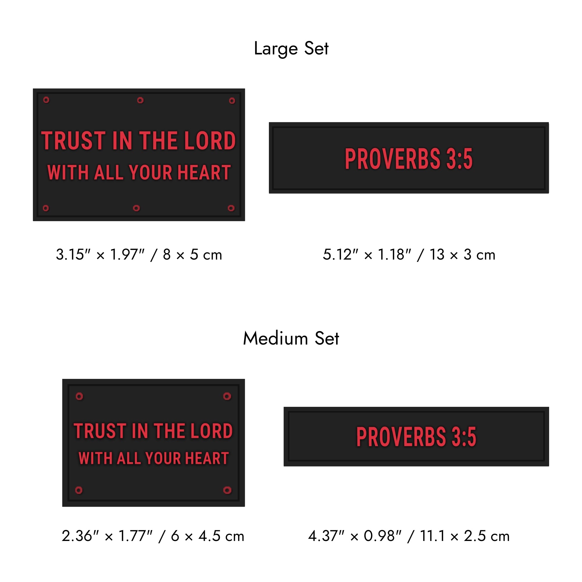 Faith-Inspired Statement Velcro Patch– Random Sets