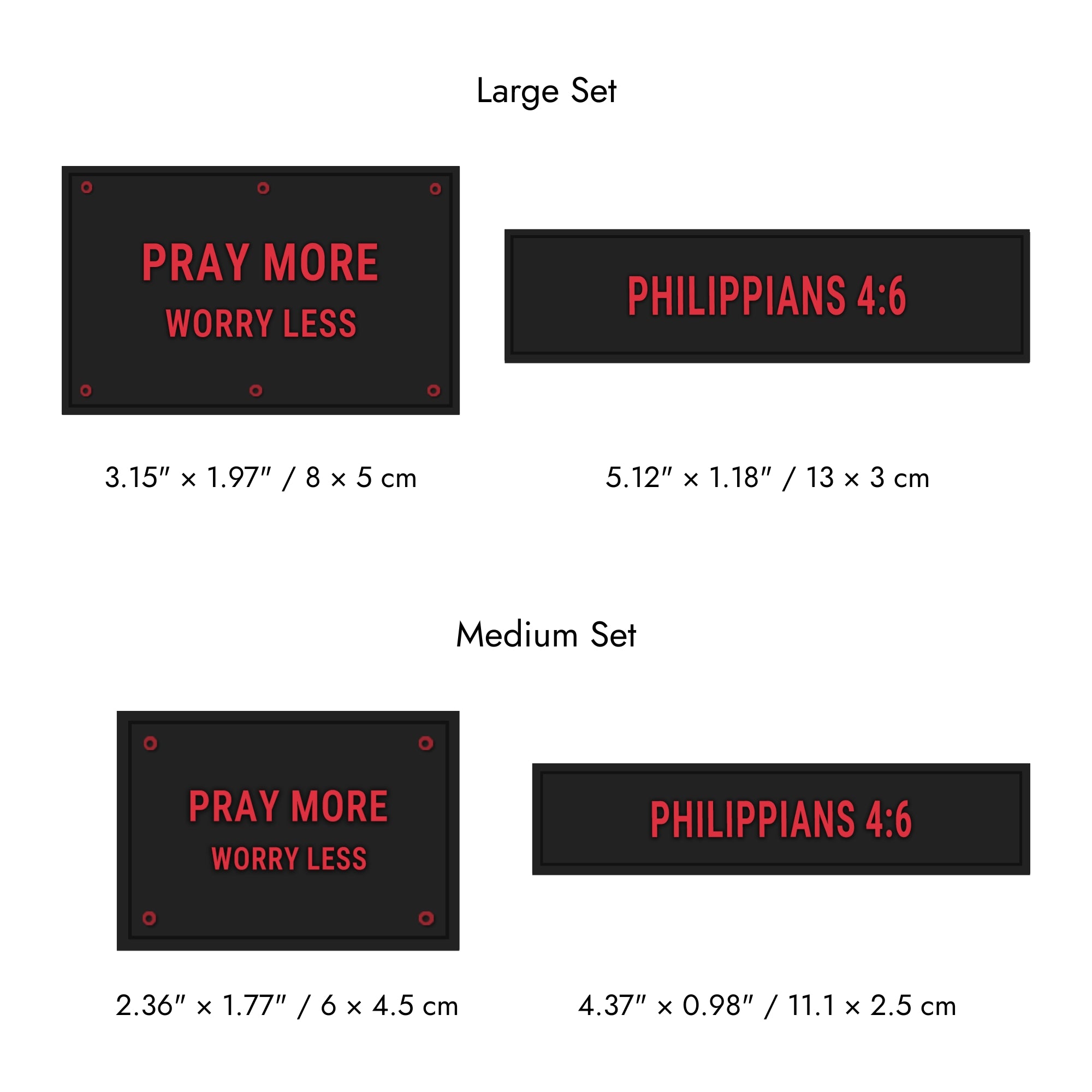 Faith-Inspired Statement Velcro Patch– Random Sets