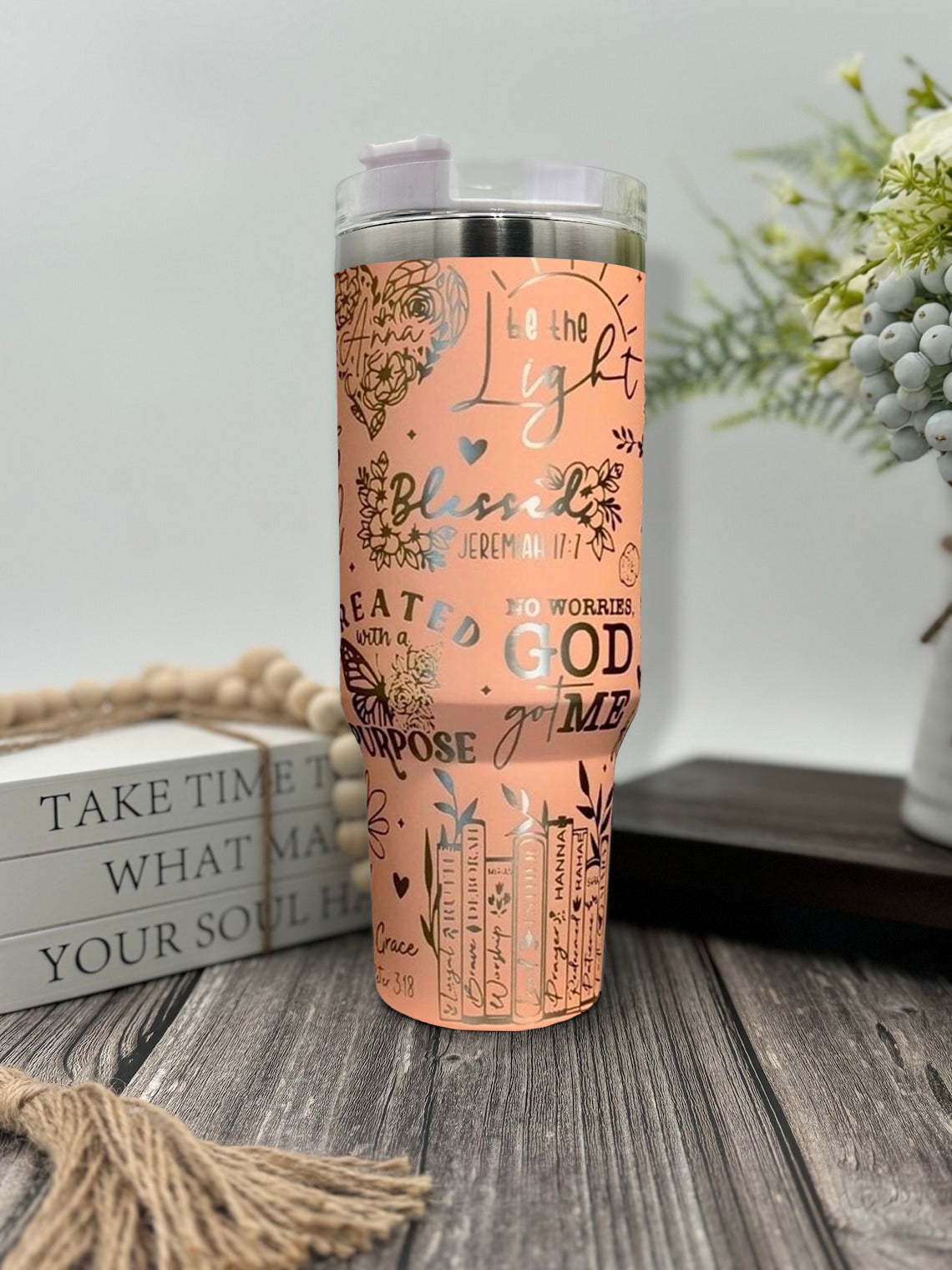 Christian Faith Jesus Tumbler With Handle 30oz
