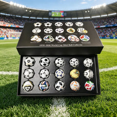 1970–2026 Mini FIFA World Cup Commemorative Ball Collection – Soccer Ornament Gift Box Set