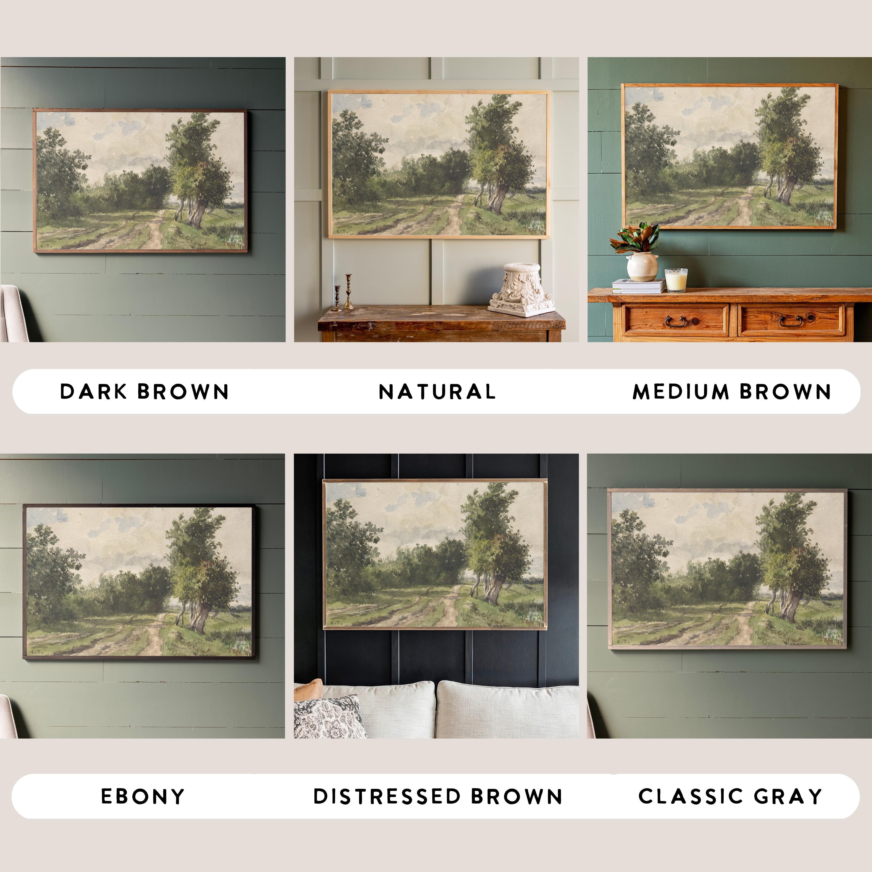 Green Trees | Framed Wooden Art - Horizontal