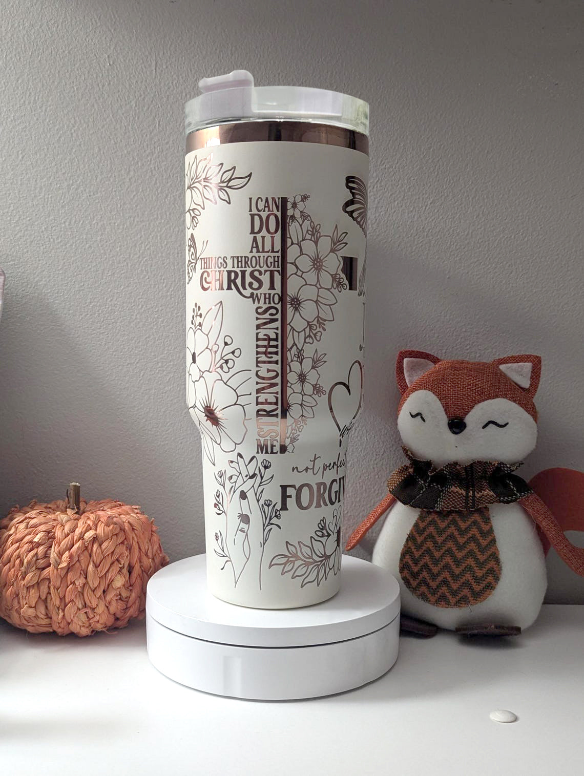 God Is Good Tumbler With Handle 30oz