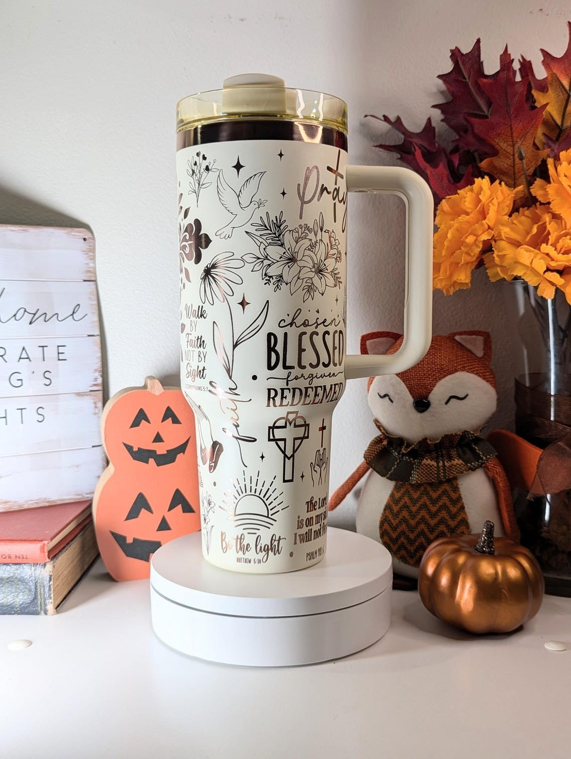 Christian Faith Jesus Tumbler With Handle 30oz