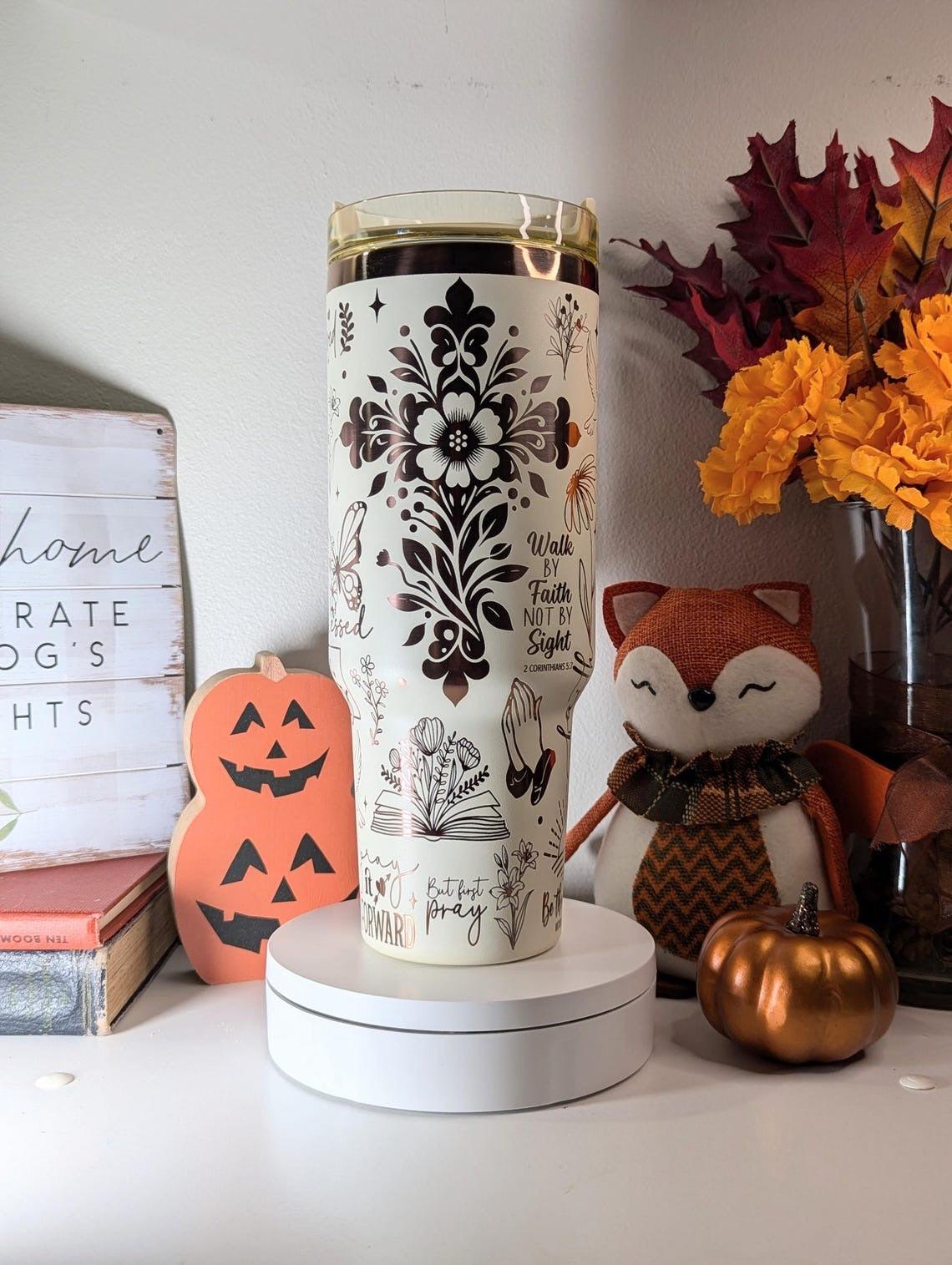 Christian Faith Jesus Tumbler With Handle 30oz