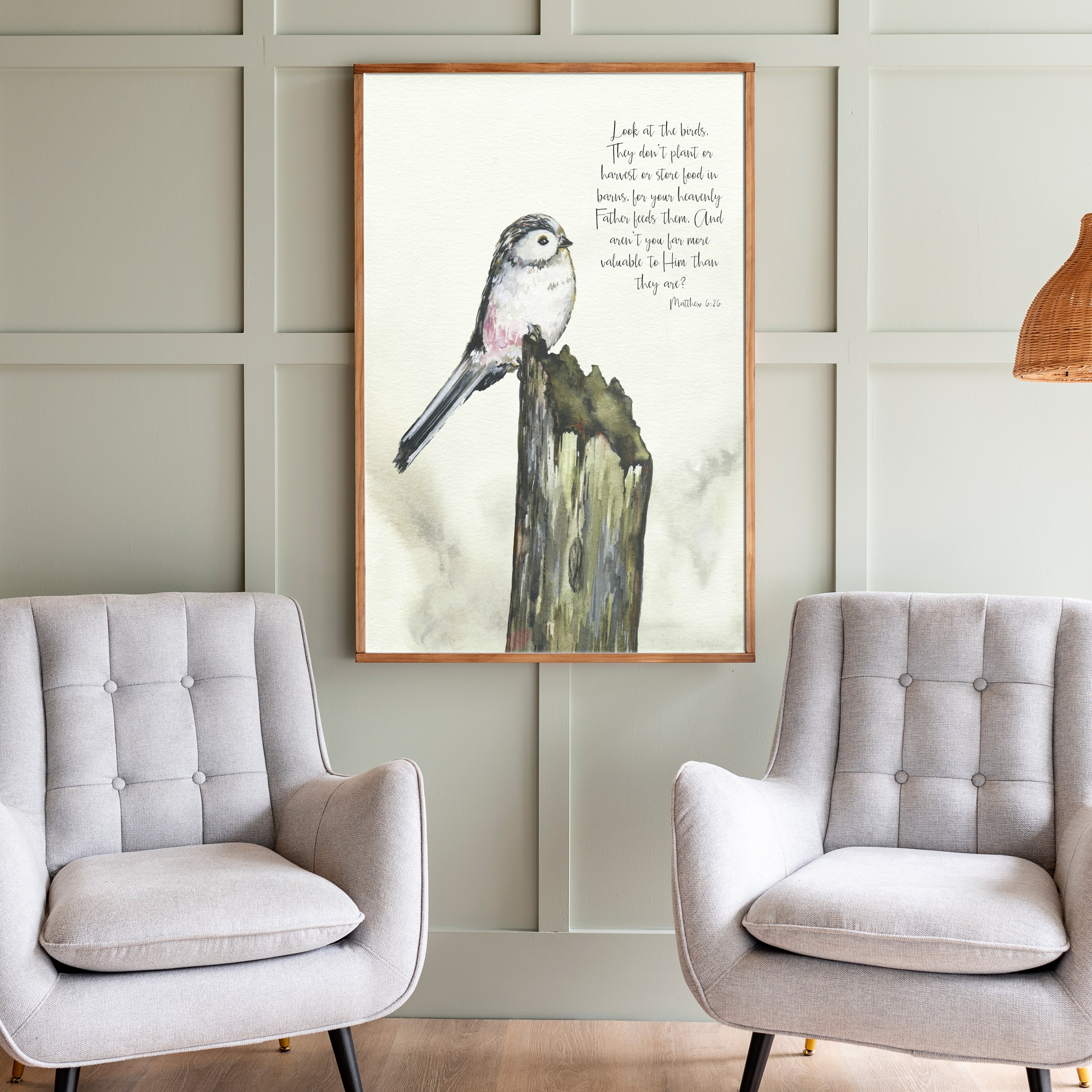 Look At The Birds | Framed Wooden Art