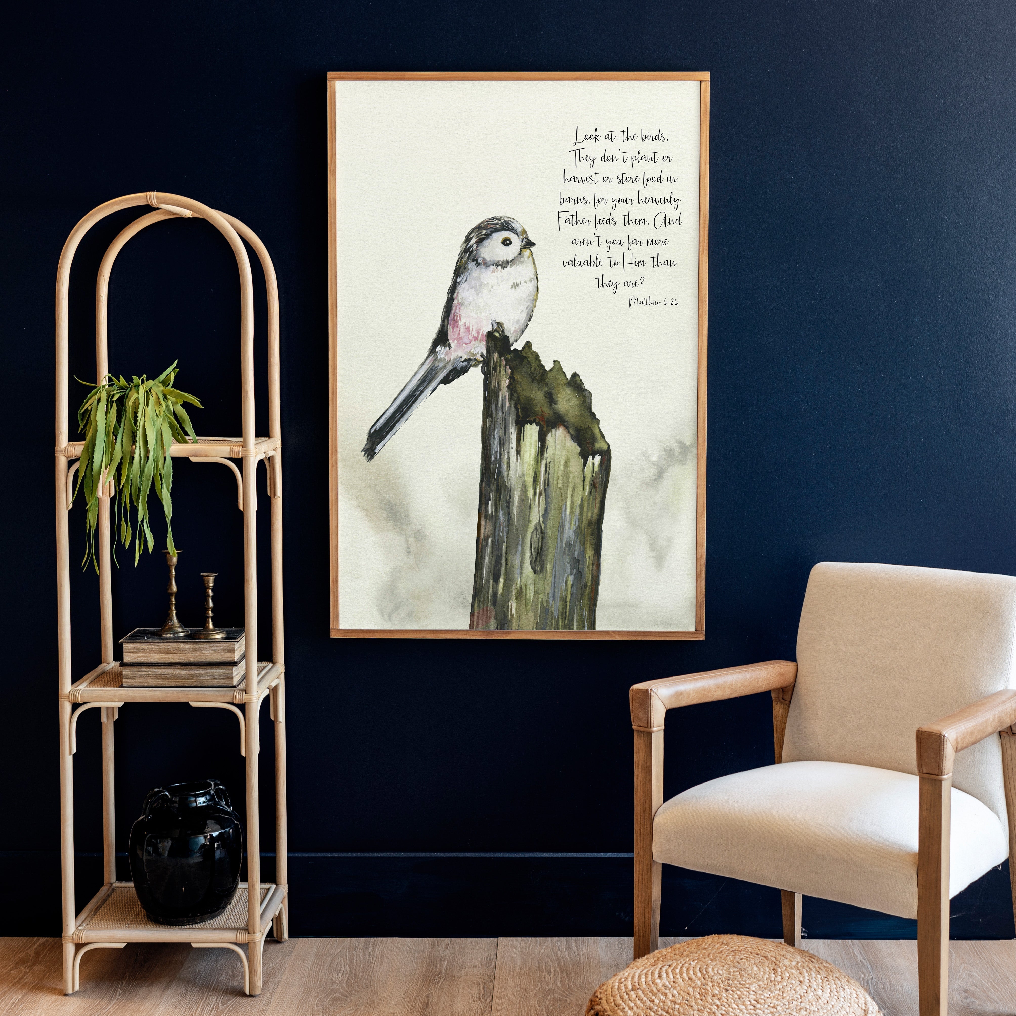 Look At The Birds | Framed Wooden Art