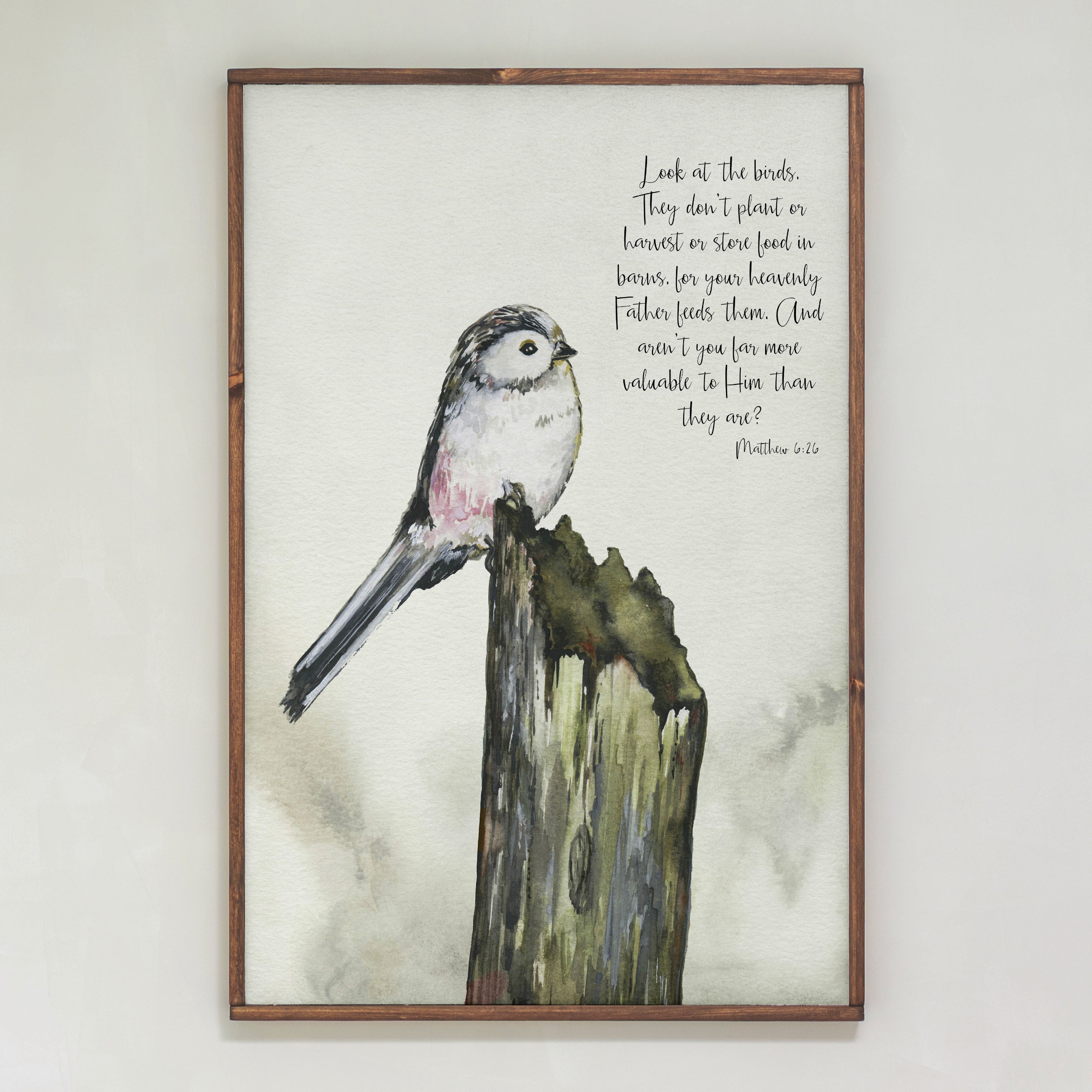 Look At The Birds | Framed Wooden Art