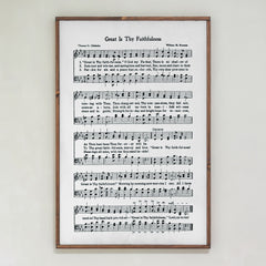 Great Is Thy Faithfulness Hymn | Framed Wooden Art