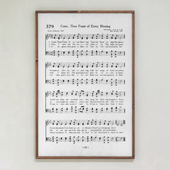 Come Thou Fount Of Every Blessing Hymn | Framed Wooden Art