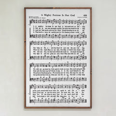 A Mighty Fortress Is Our God Hymn | Framed Wooden Art
