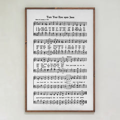 Turn Your Eyes Upon Jesus Hymn | Framed Wooden Art