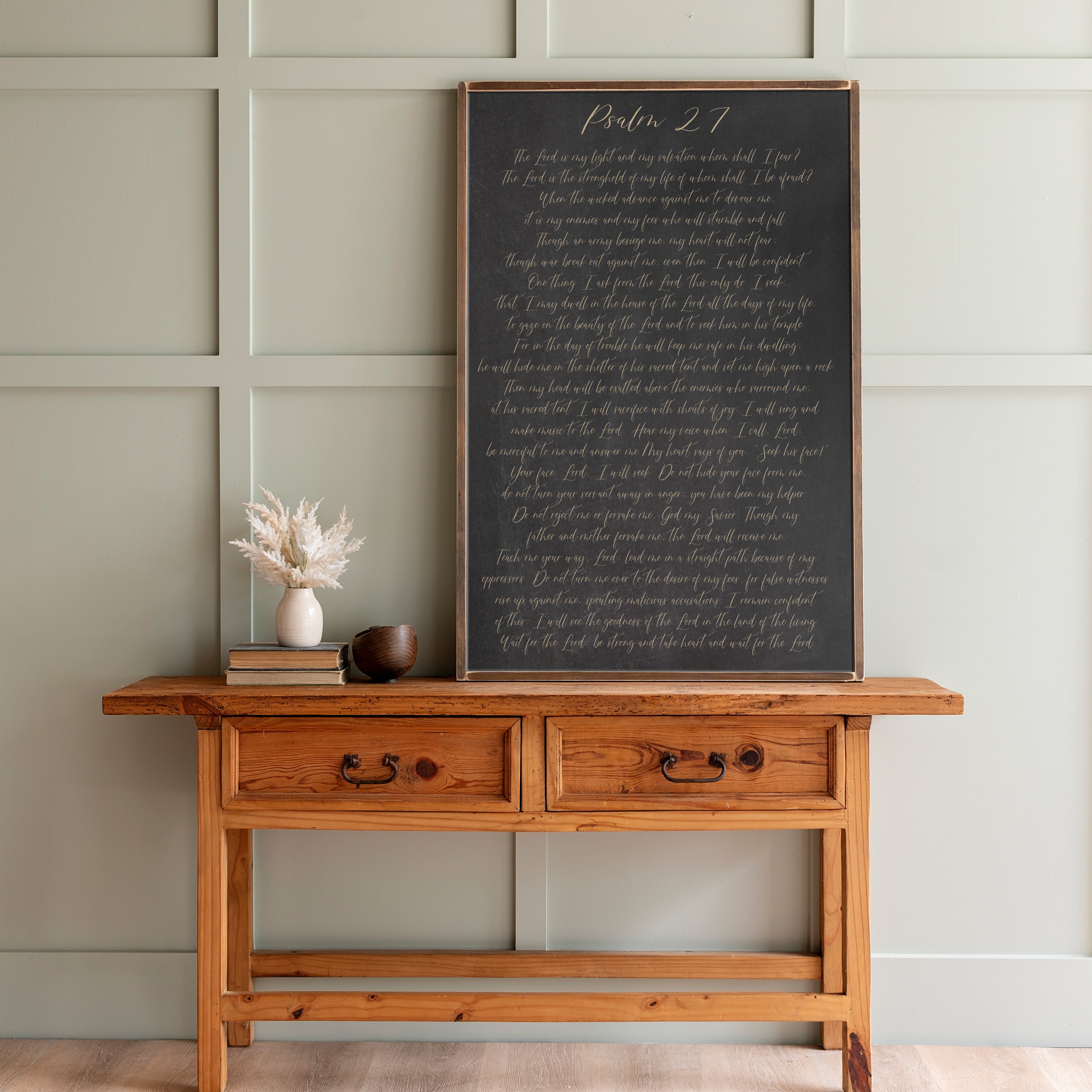 Psalm 27 | Framed Wooden Art