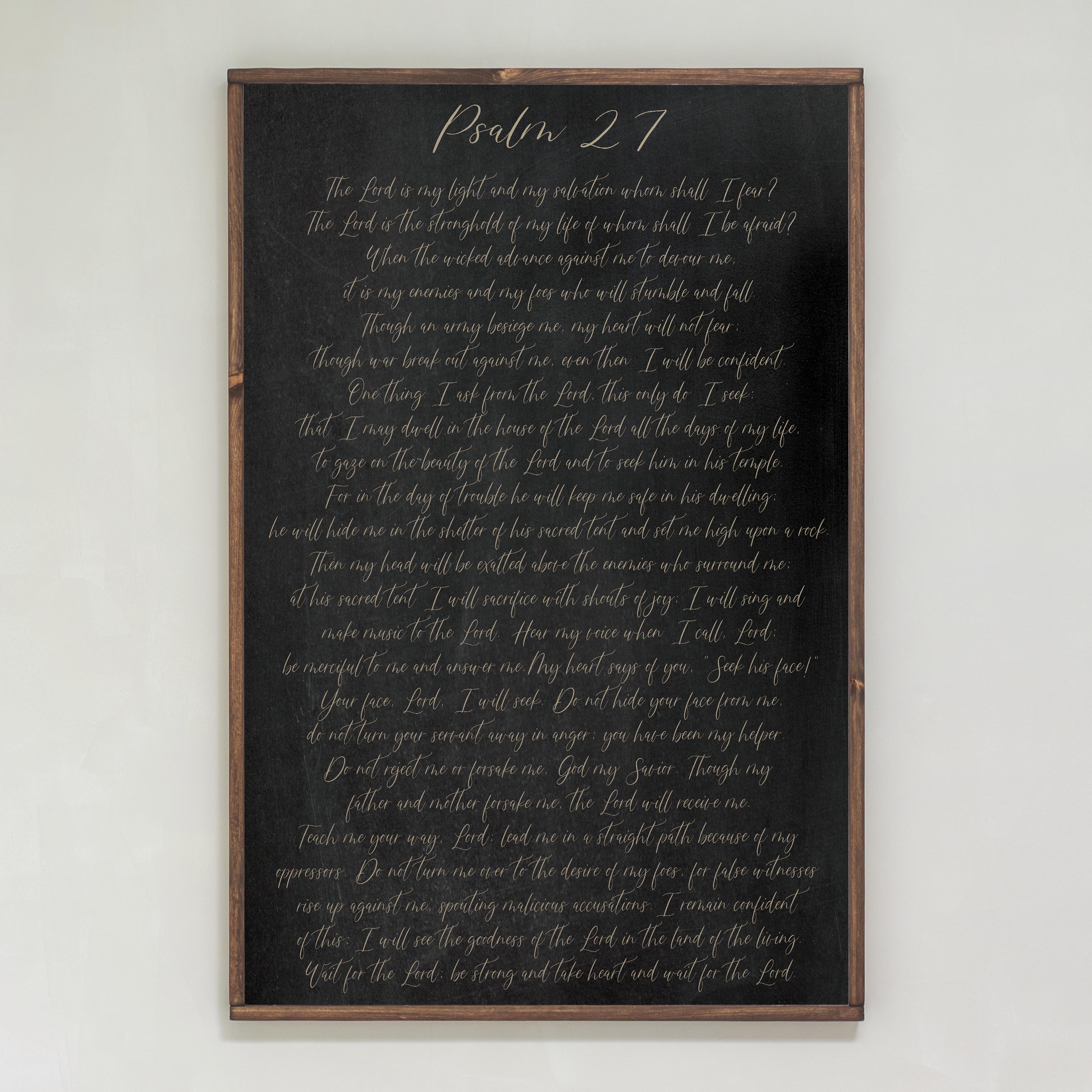 Psalm 27 | Framed Wooden Art