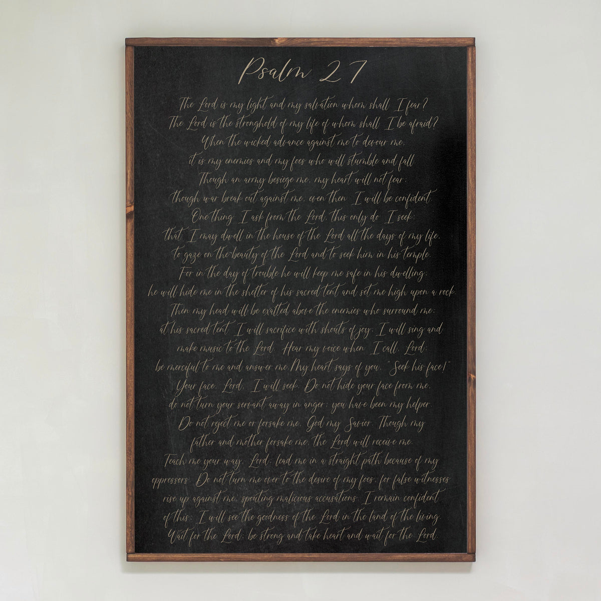 Psalm 27 | Framed Wooden Art