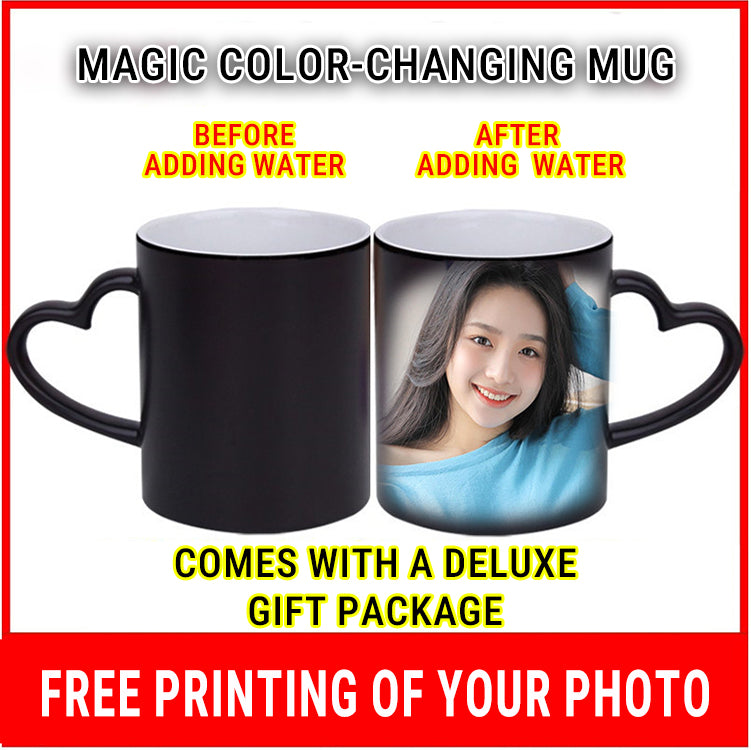 Heat-Sensitive Color-Changing Photo Mug