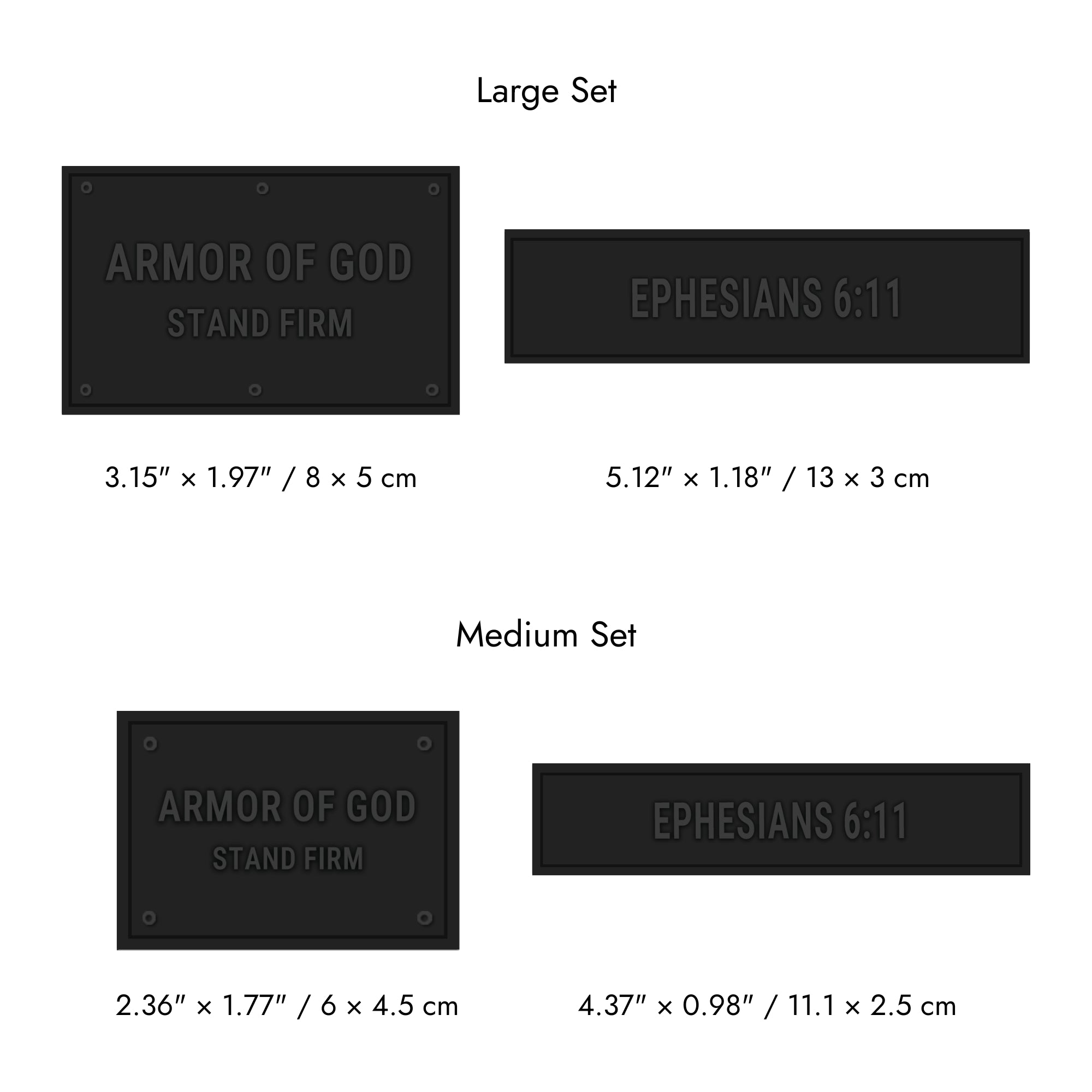 Faith-Inspired Statement Velcro Patch– Random Sets