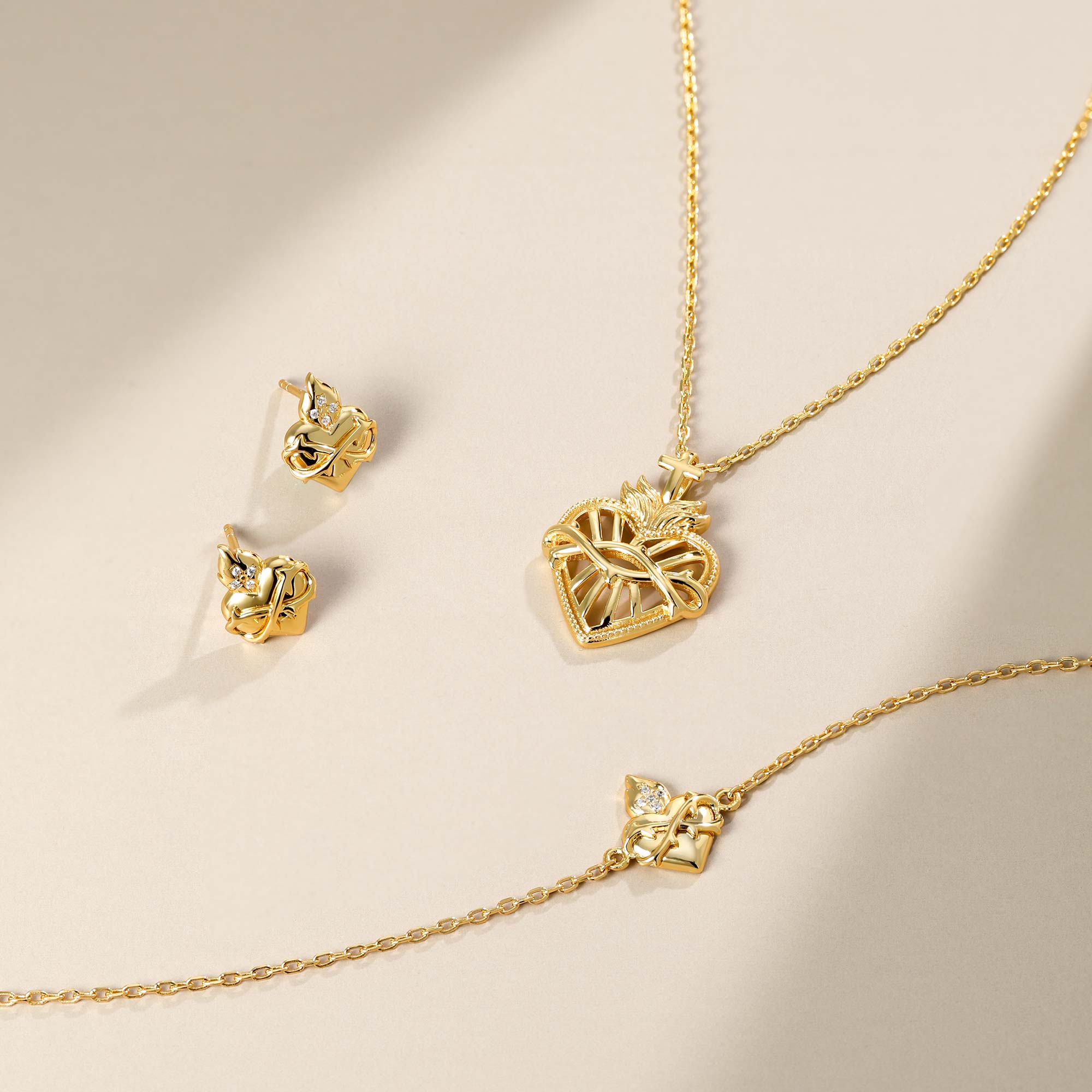 Radiant Sacred Heart Necklace