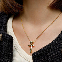 Unity Fist Cross Pendant Necklace