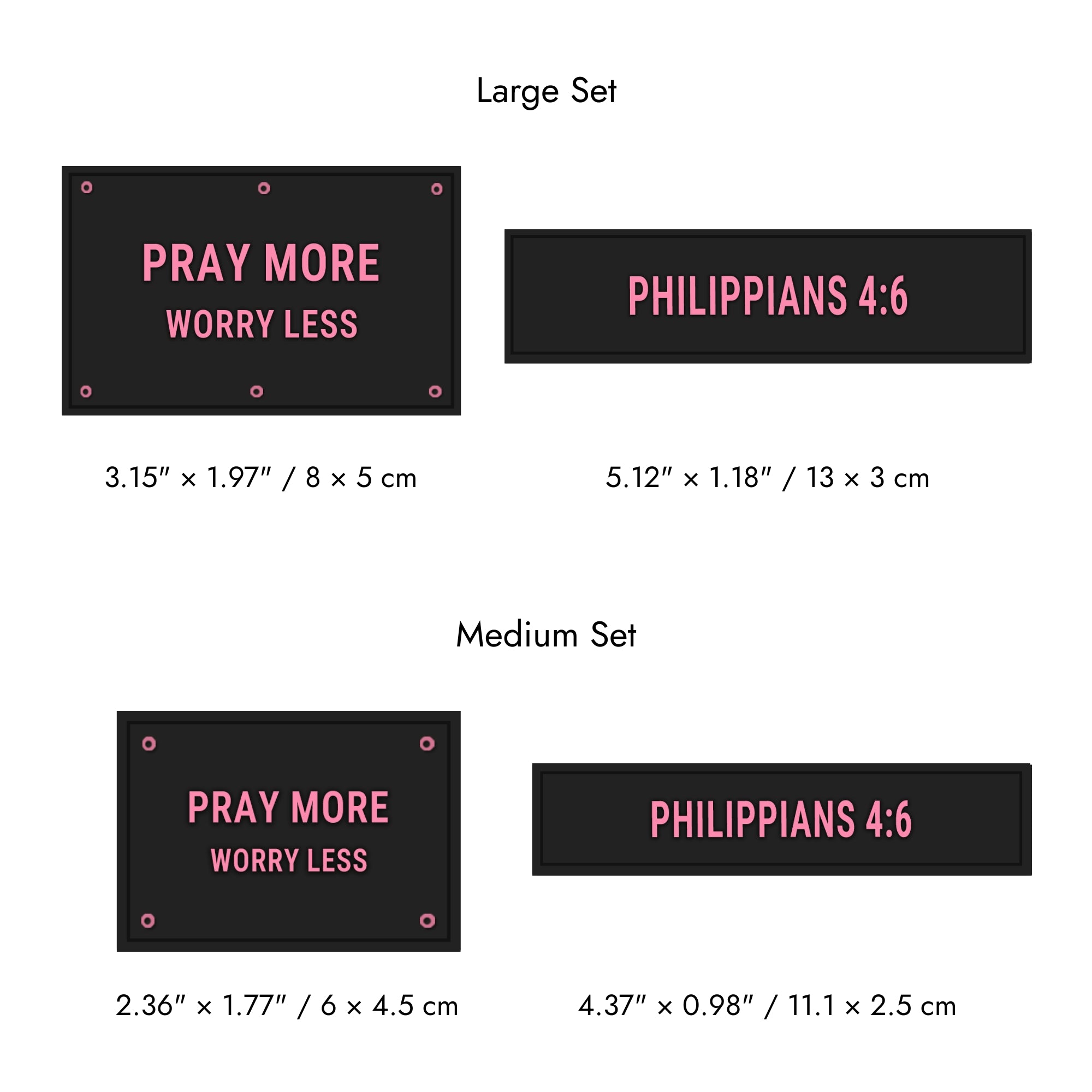 Faith-Inspired Statement Velcro Patch– Random Sets
