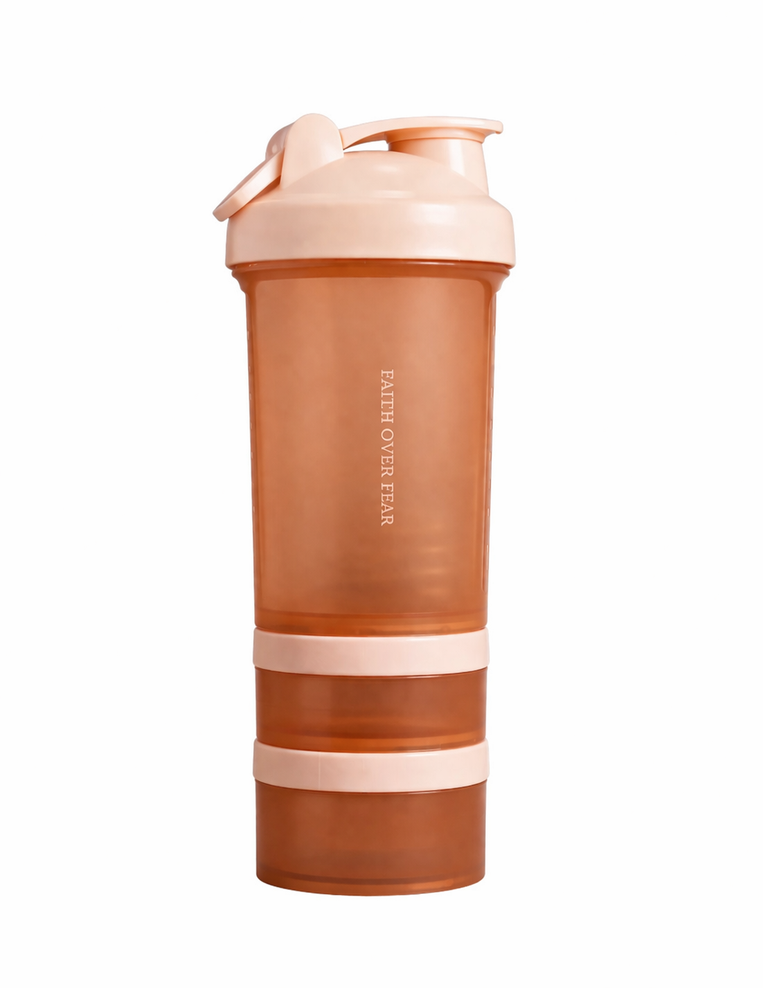16oz Faith Nova All In One Shaker Bottle With Storage Compartments - Orange