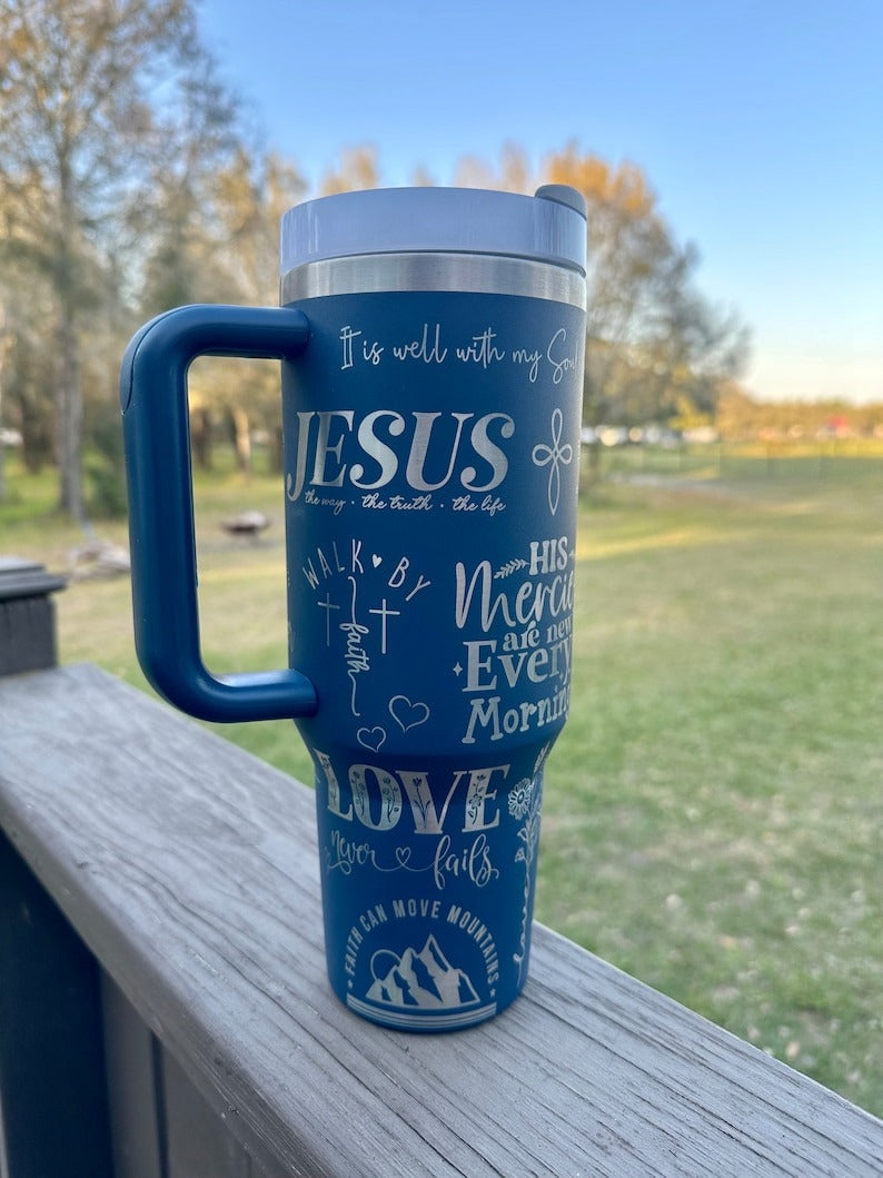 Follower of Jesus Tumbler With Handle 30oz