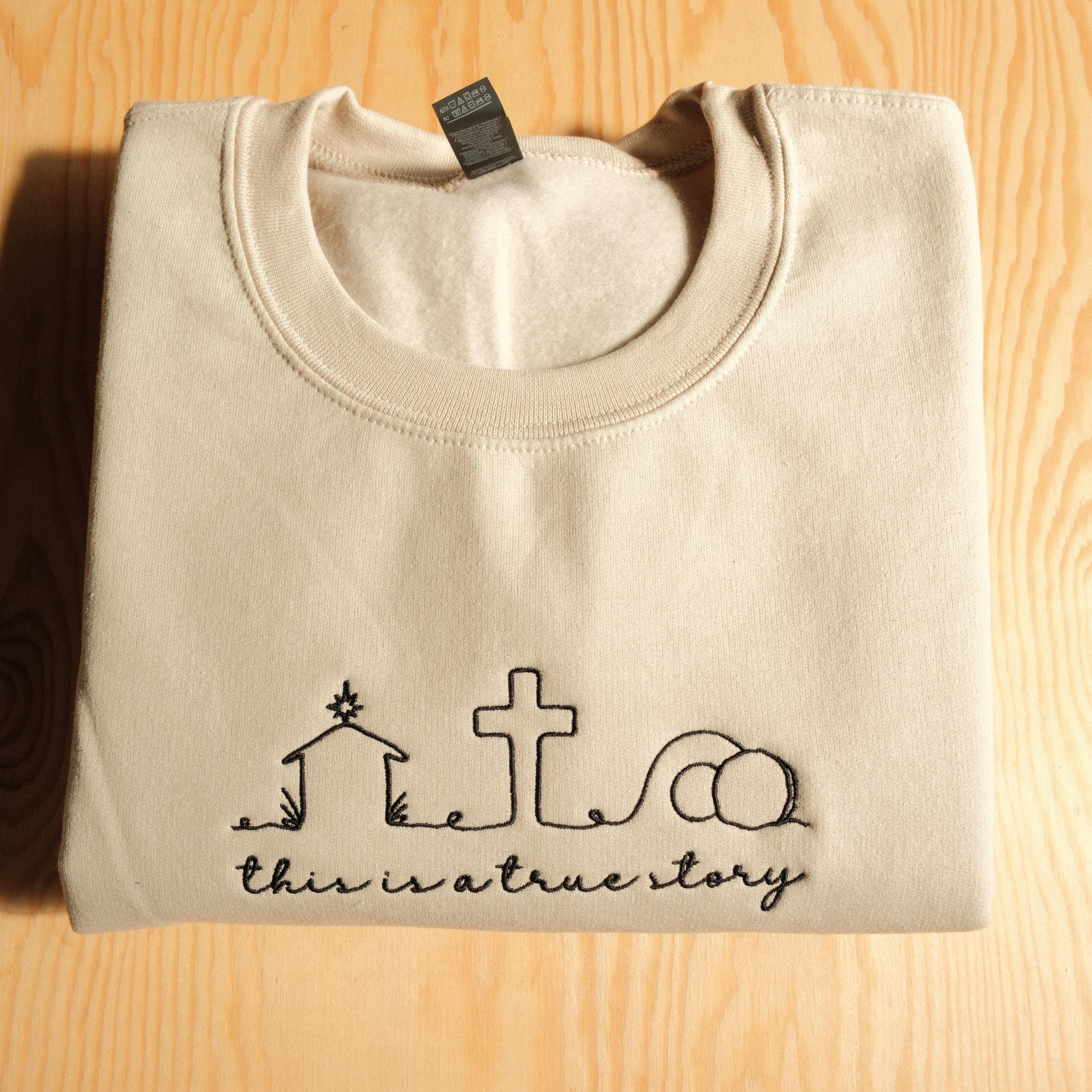 Embroidered A Story of Faith, Hope, and Love Christian Sweatshirt