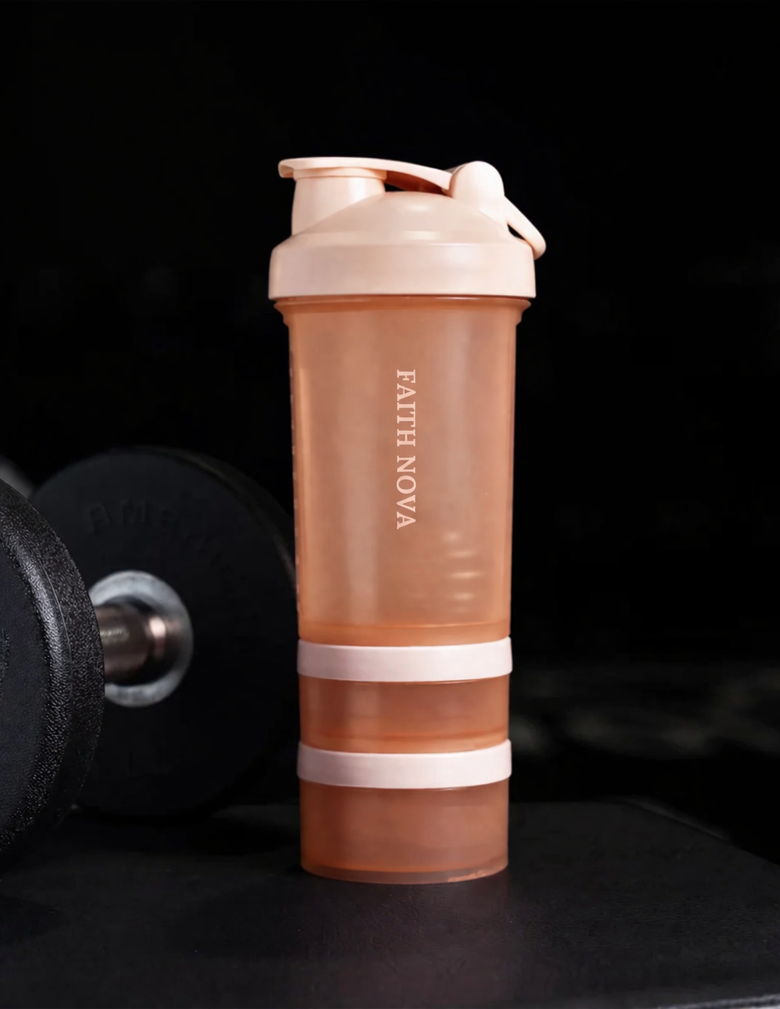 16oz Faith Nova All In One Shaker Bottle With Storage Compartments - Orange