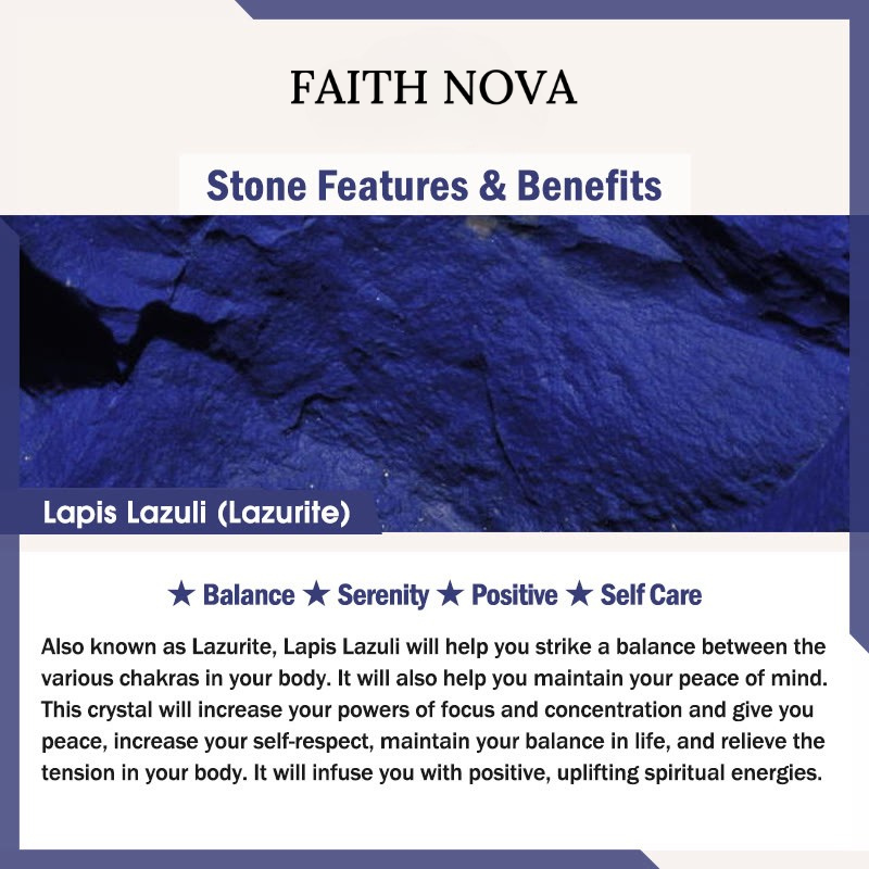 Faith Nova 108 Beads Lazurite Positive Bracelet Mala