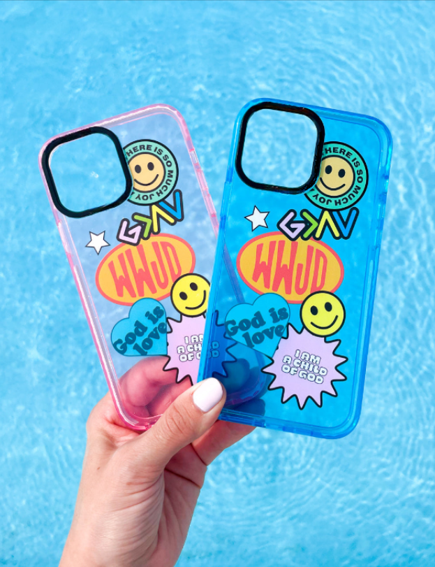 Blue Sticker Collage Phone Case