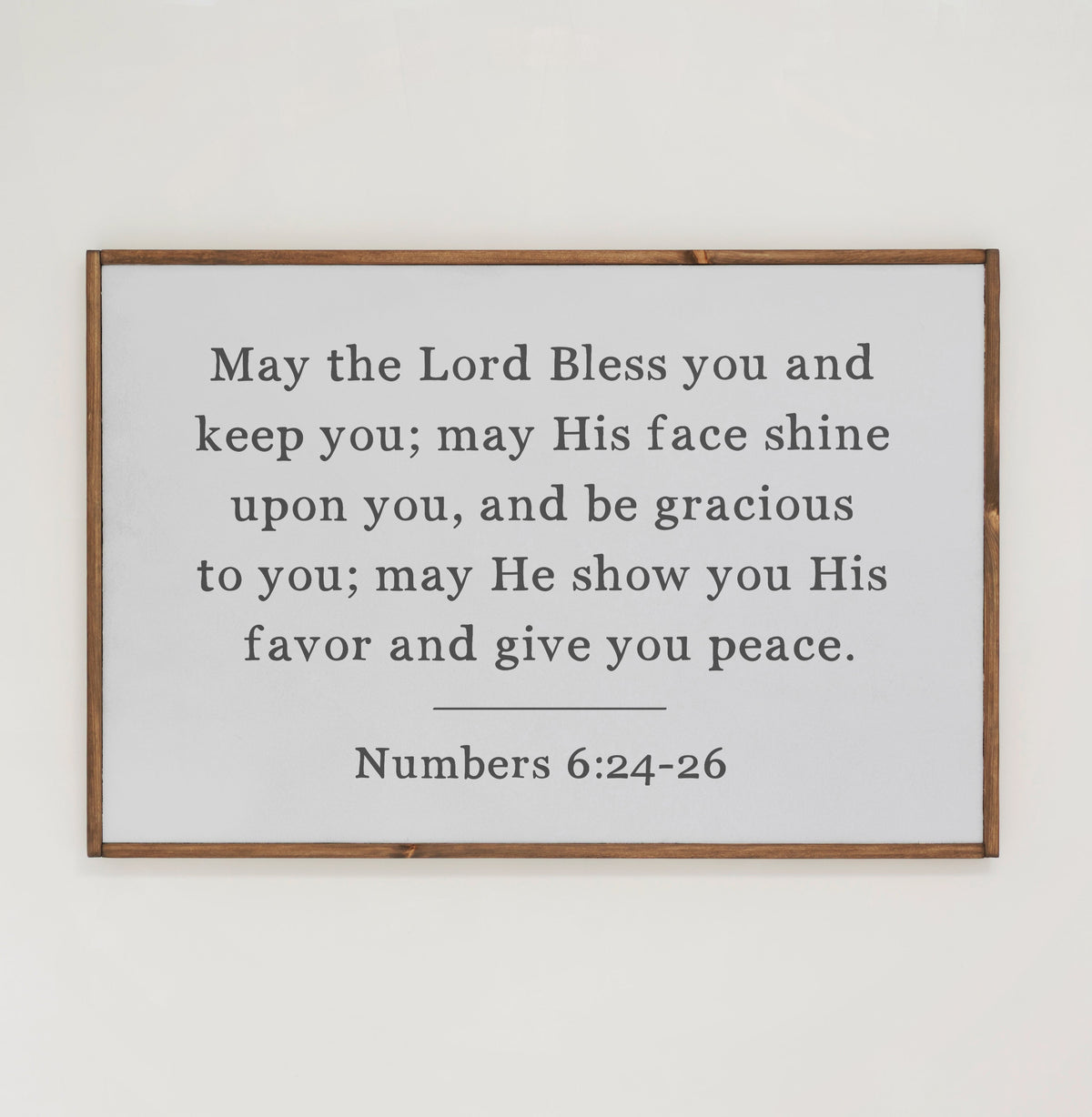 May The Lord Bless You and Keep You | Framed Wooden Art - Horizontal