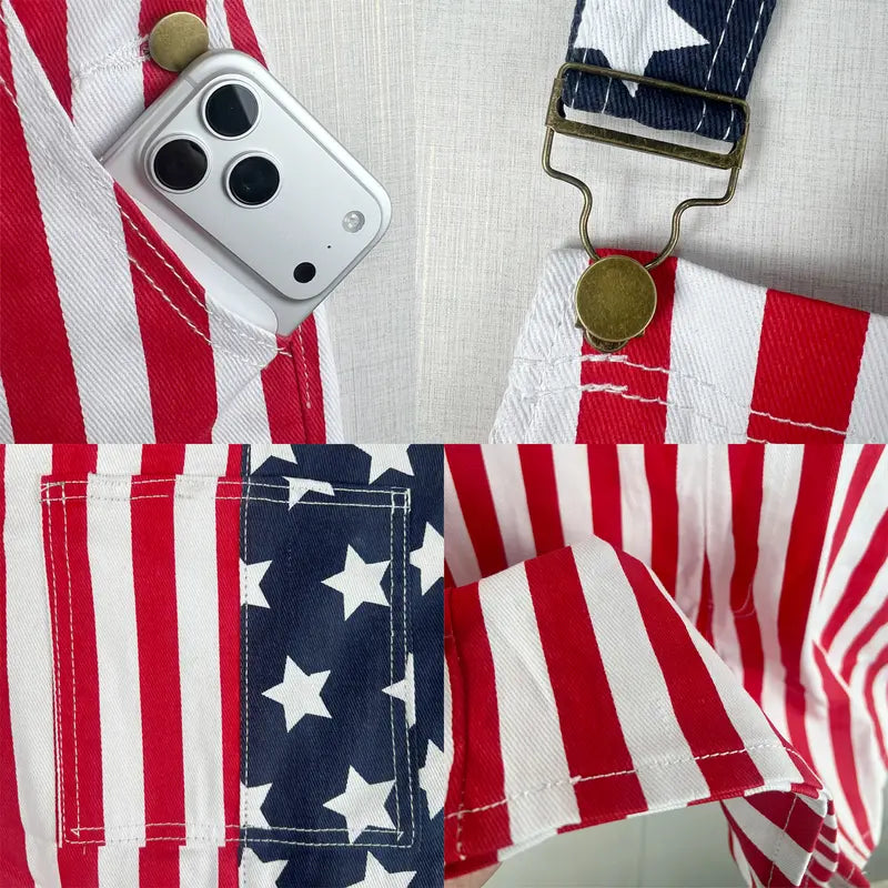 American Flag Overalls for Men and Women