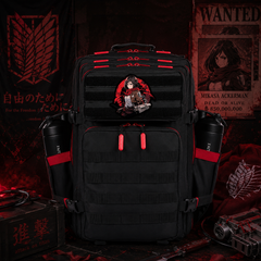 AOT Anime Patch EDC Performance Backpack 35L / 45L - Black Red