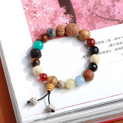 Faith Nova Bodhi Seed Agate Wisdom Harmony Wrist Mala Bracelet
