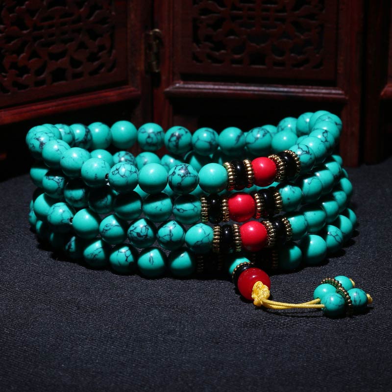 Faith Nova Tibetan Turquoise Healing Mala Bracelet