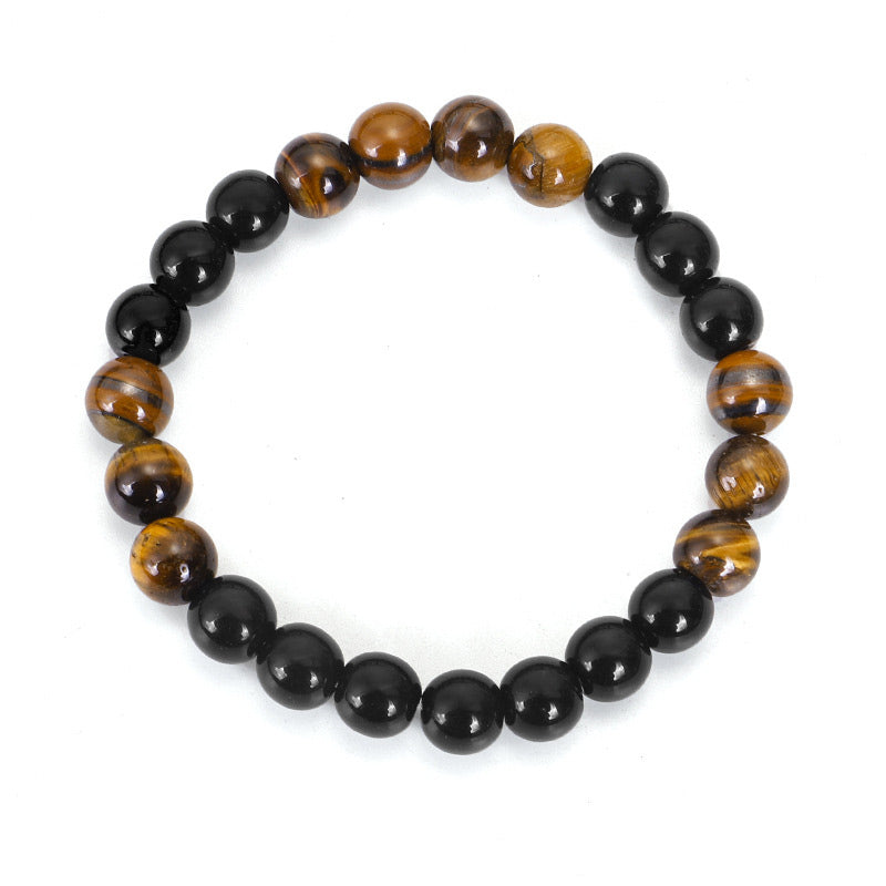 Faith Nova Tibetan Black Onyx Tiger Eye Protection Necklace Mala Set