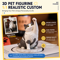 Custom 3D Printed Pet Figurine From Your Photo | Hand-Painted Keepsake, They are part of your life, but you are their whole world. Keep their sweetest moments forever. Includes a hand-painting process video for your custom model.