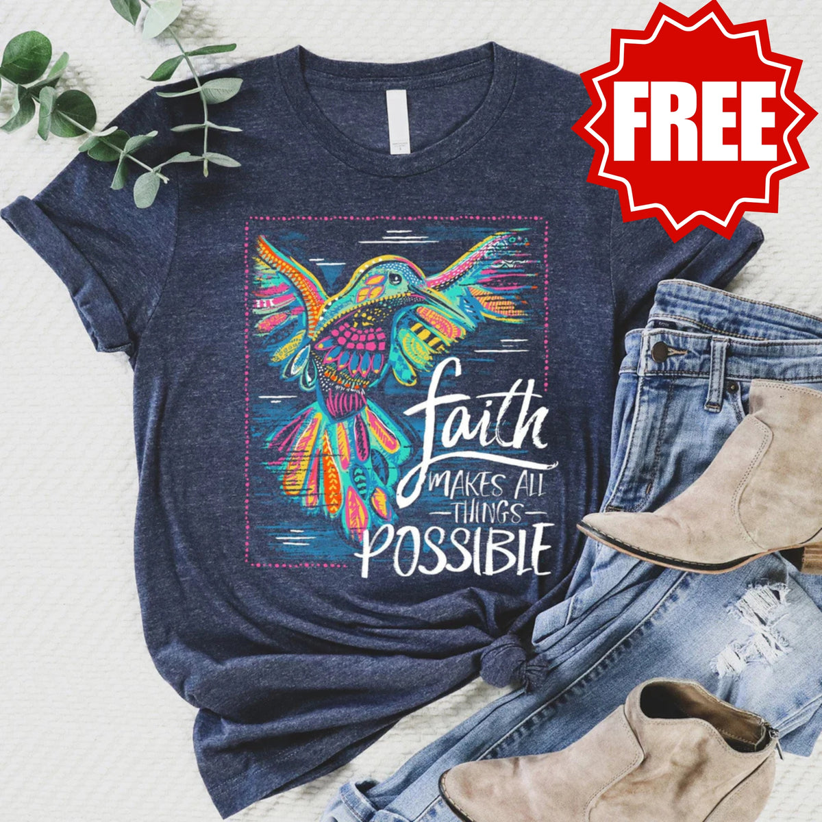 Faith Hummingbird Tee