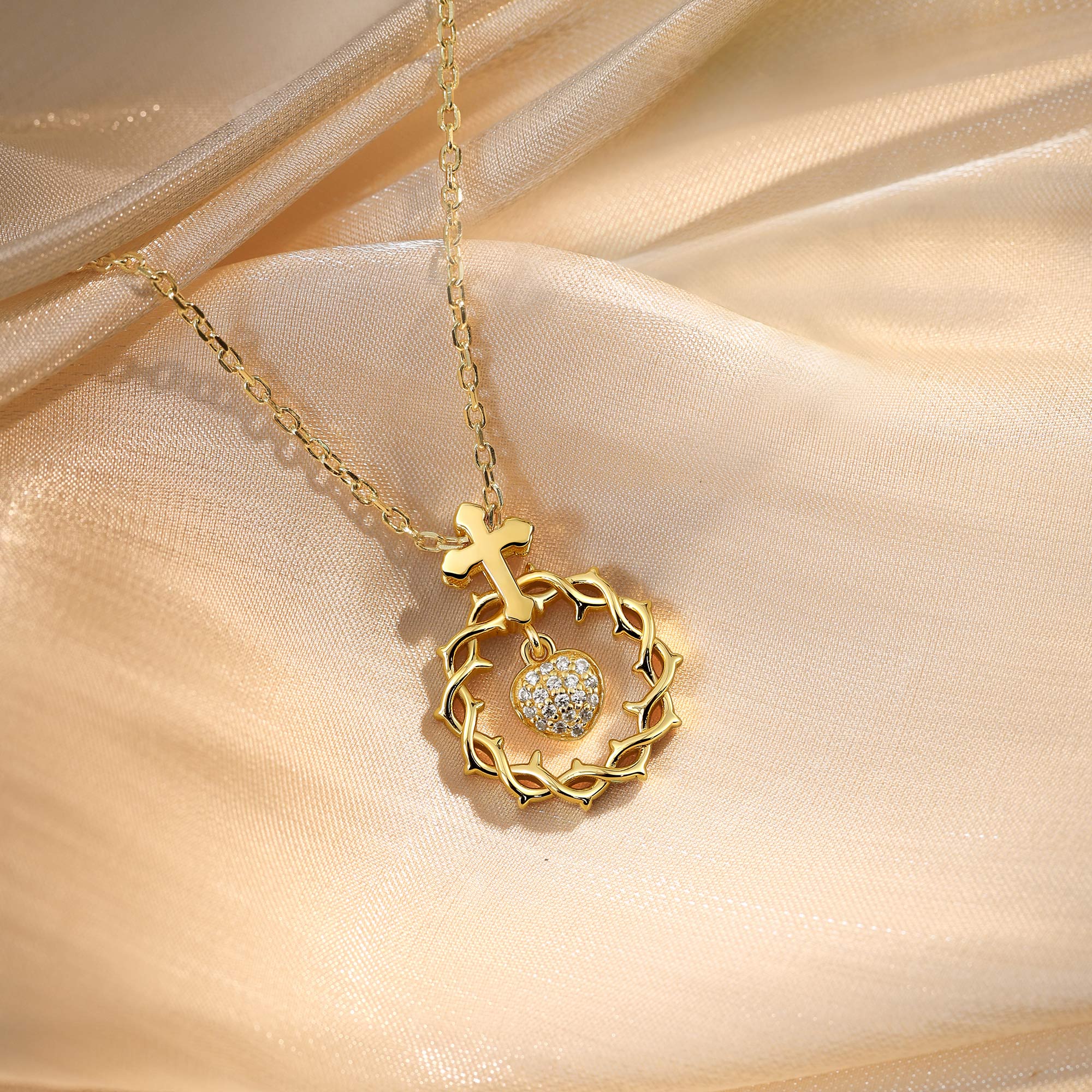 The Sacred Heart Dangle Pendant Necklace