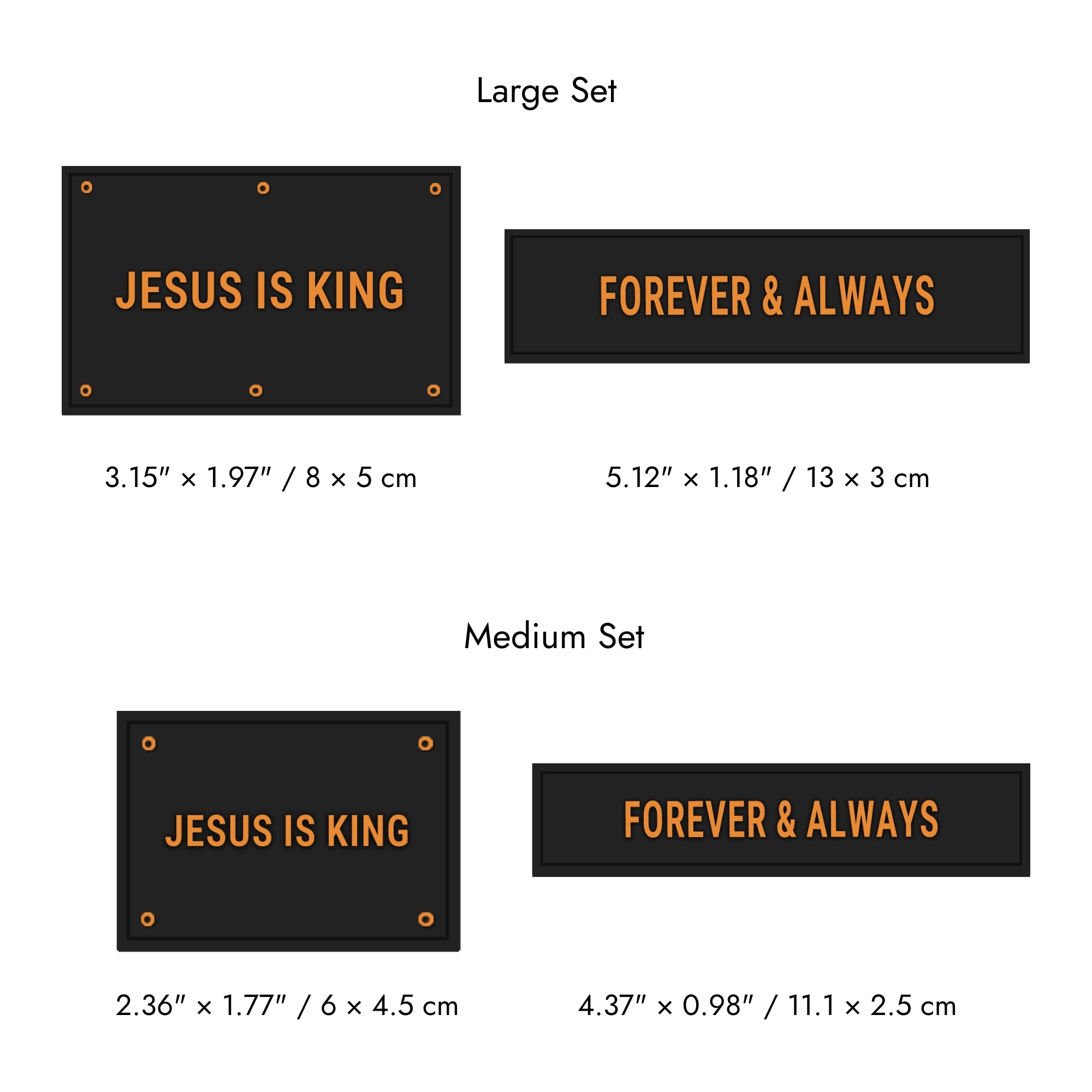Faith-Inspired Statement Velcro Patch– Random Sets