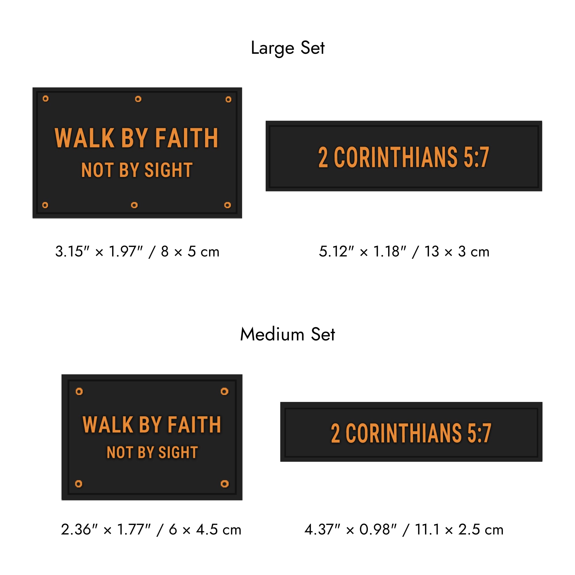 Faith-Inspired Statement Velcro Patch– Random Sets