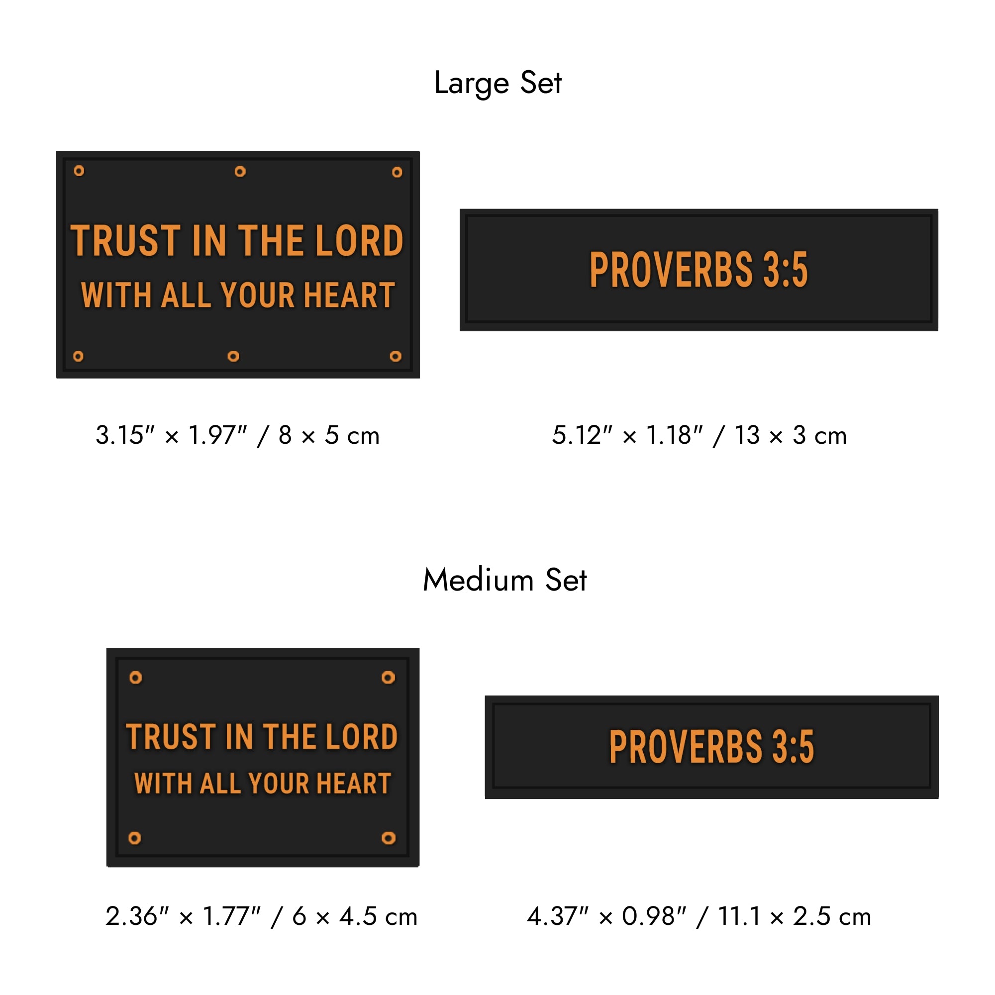 Faith-Inspired Statement Velcro Patch– Random Sets