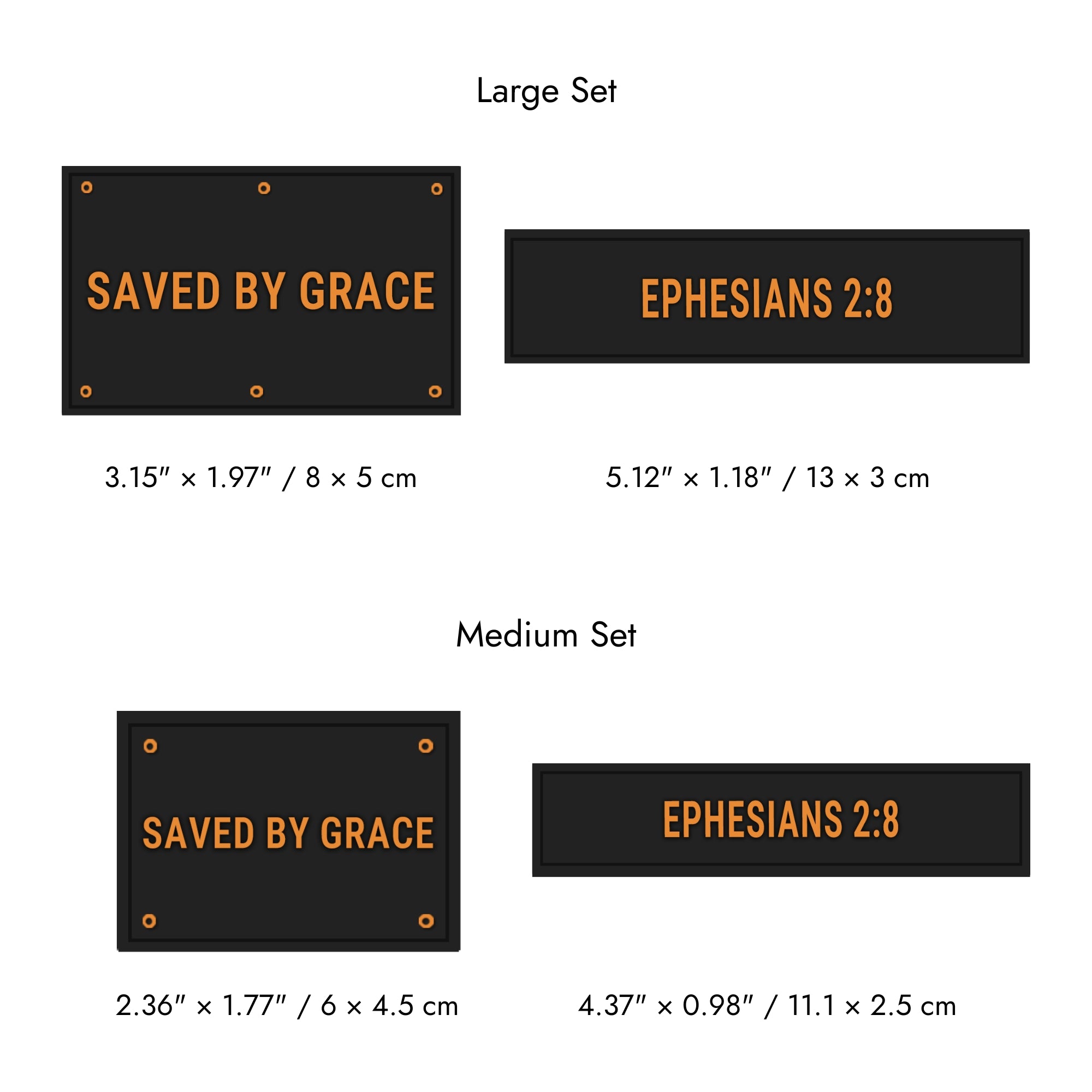 Faith-Inspired Statement Velcro Patch– Random Sets