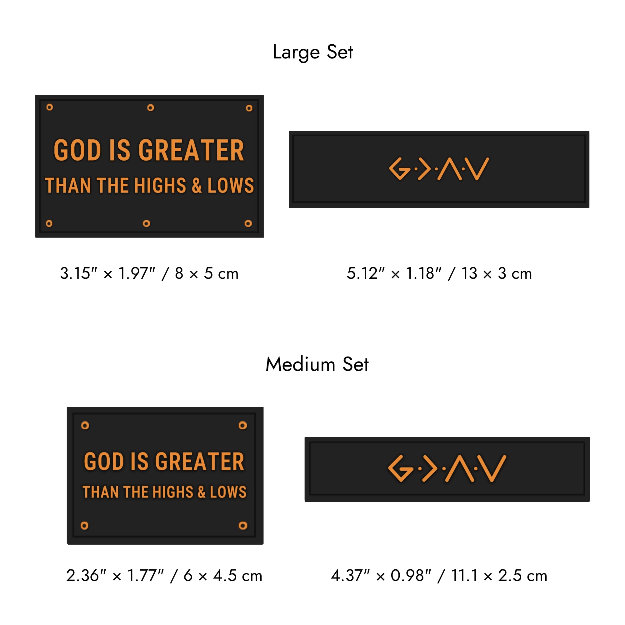 Faith-Inspired Statement Velcro Patch– Random Sets