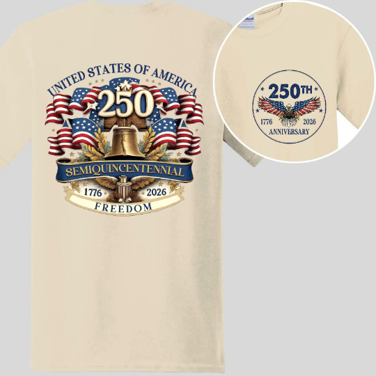 Men's Personalized United States 250 Years of Freedom Shirt