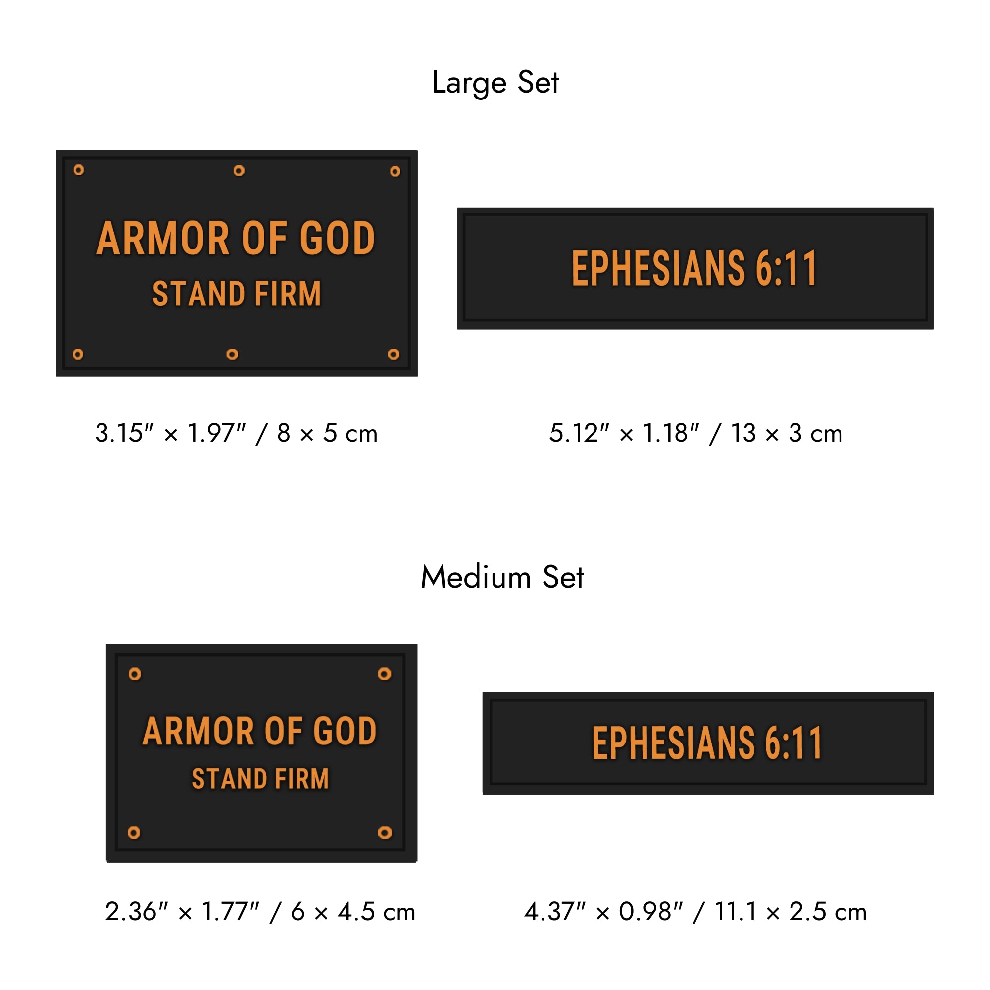 Faith-Inspired Statement Velcro Patch– Random Sets
