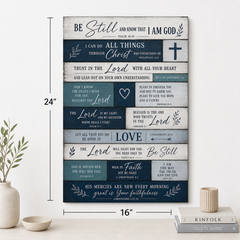 Christian Canvas Wall Art – Inspirational Bible Verse Wall Decor, Faith-Based Scripture Print for Home