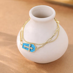 Holy Father Blessed Shield Cross Bracelet